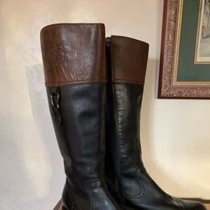 Blondo leather two-tone boots